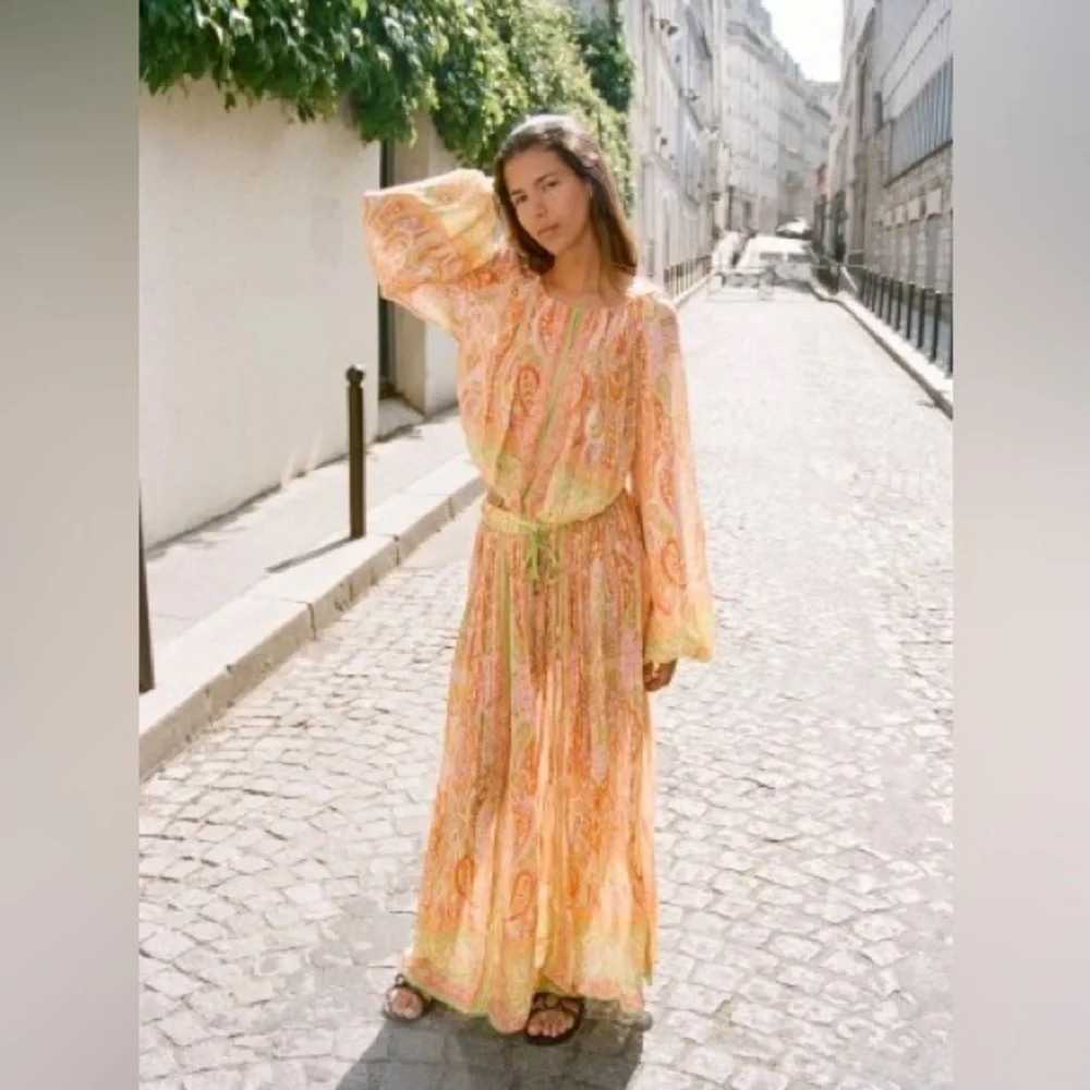 Zara Multicolor Off-Shoulder Top - Picture 3 of 10